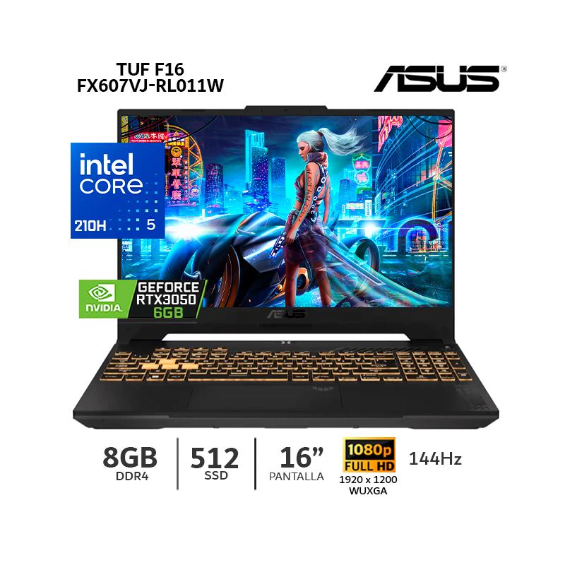 Laptop Asus Tuf Gaming F16 Rtx3050 Intel Core 5 210H 8Gb 512Gbssd Fx607Vj-Rl011W 16 Fhd